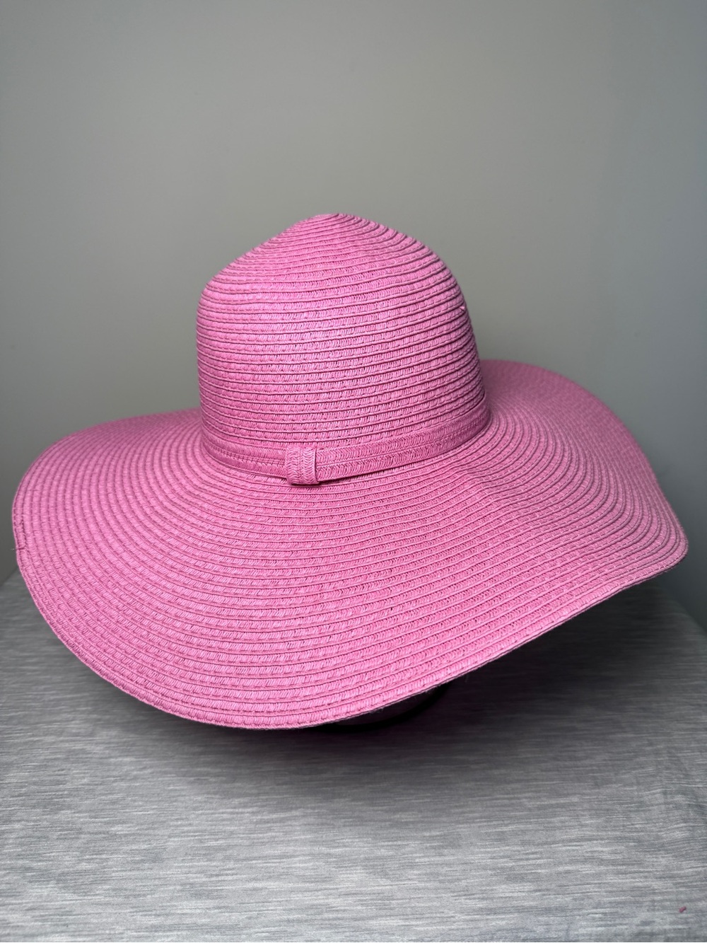 SHADE & SHORE Pink Packable Straw Wide Brim Floppy Sun Hat Coastal Resort Beach